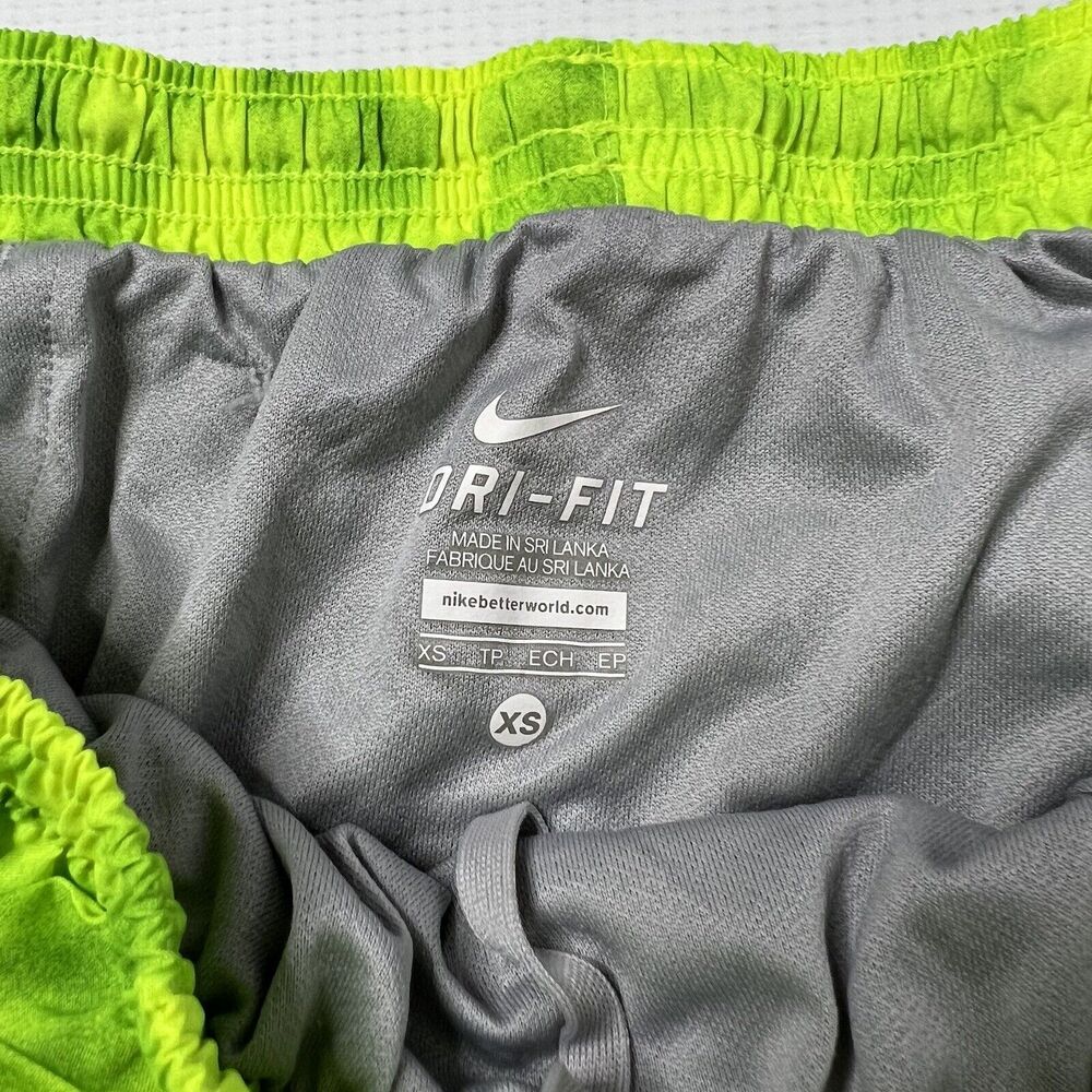 Nike Green Yellow Tempo Dri Fit Athletic Running Shorts Women's Size XS Lined - Picture 7 of 12